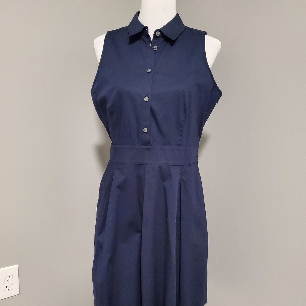 Banana Republic A-line cotton dress with pockets